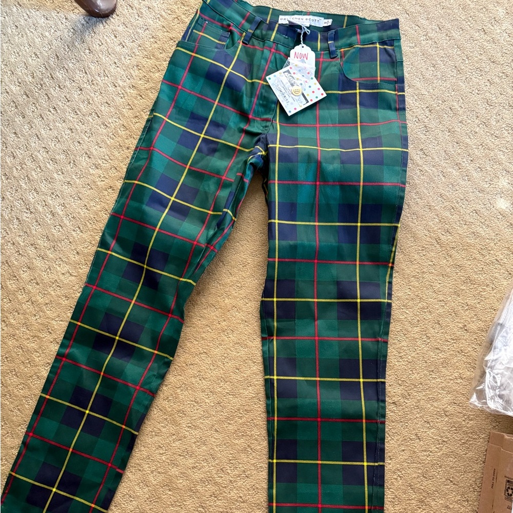 Gretchen Scott  plaid stretch pants